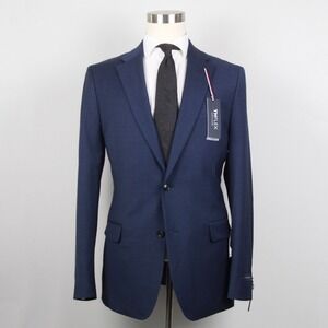 Tommy Hilfiger Men's‎ Blazer Sportcoat 44L Wool Blue E05681